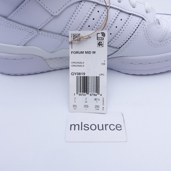 NEW adidas Originals Swarovski Forum Mid Sneakers GY0819 Cloud White - Picture 11 of 12